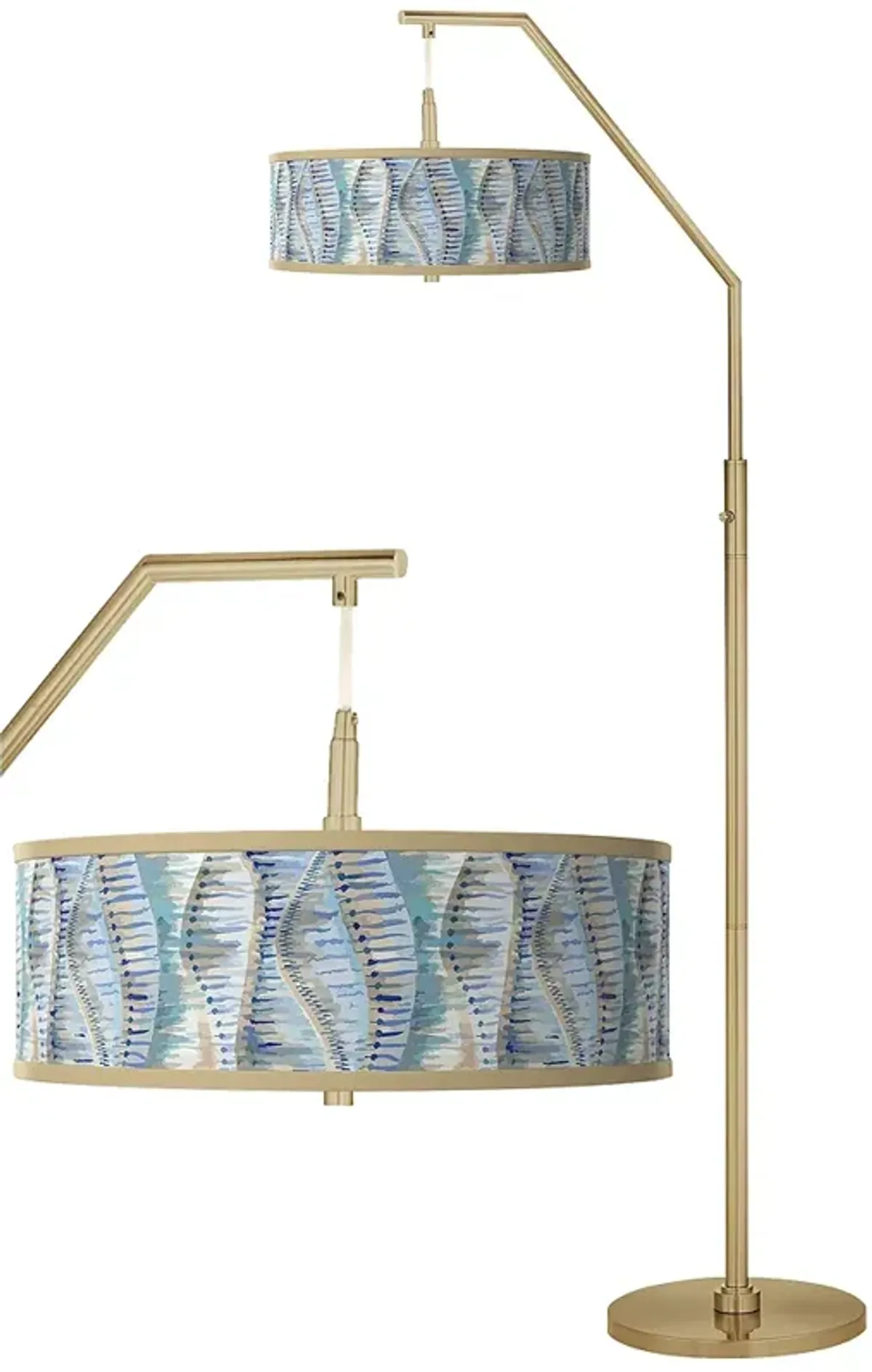 Siren Giclee Warm Gold Arc Floor Lamp