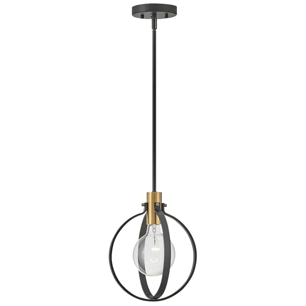 Lark-Cirque Pendant-Single Light Pendant-Black-Lacquered Brass