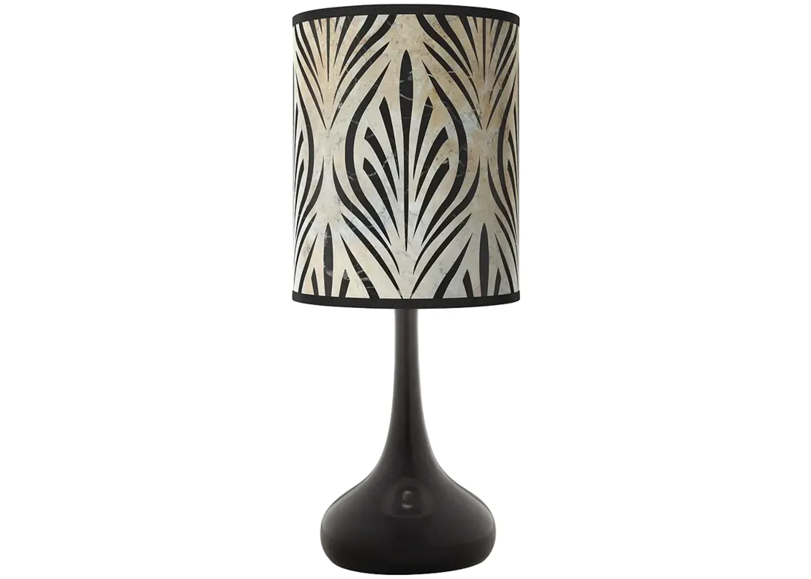 Calathea Gem Giclee Black Droplet Table Lamp