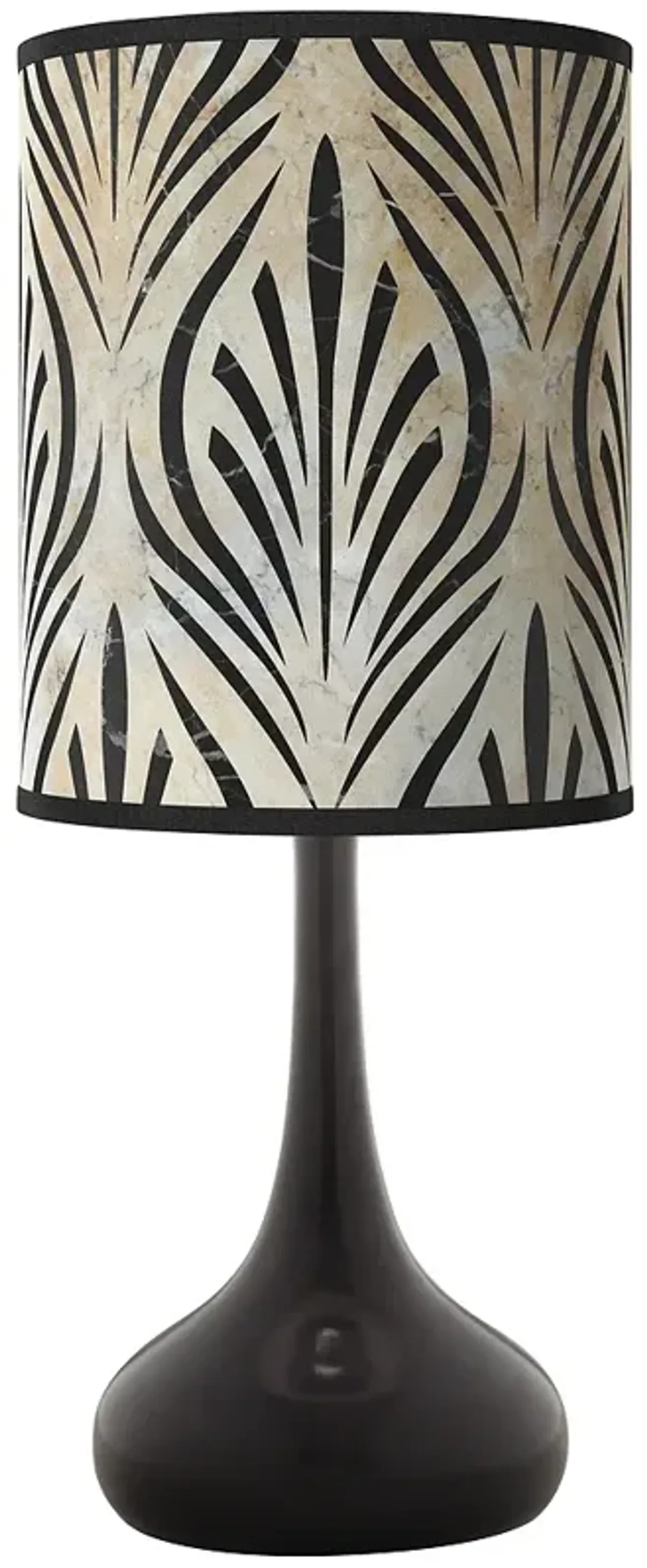 Calathea Gem Giclee Black Droplet Table Lamp