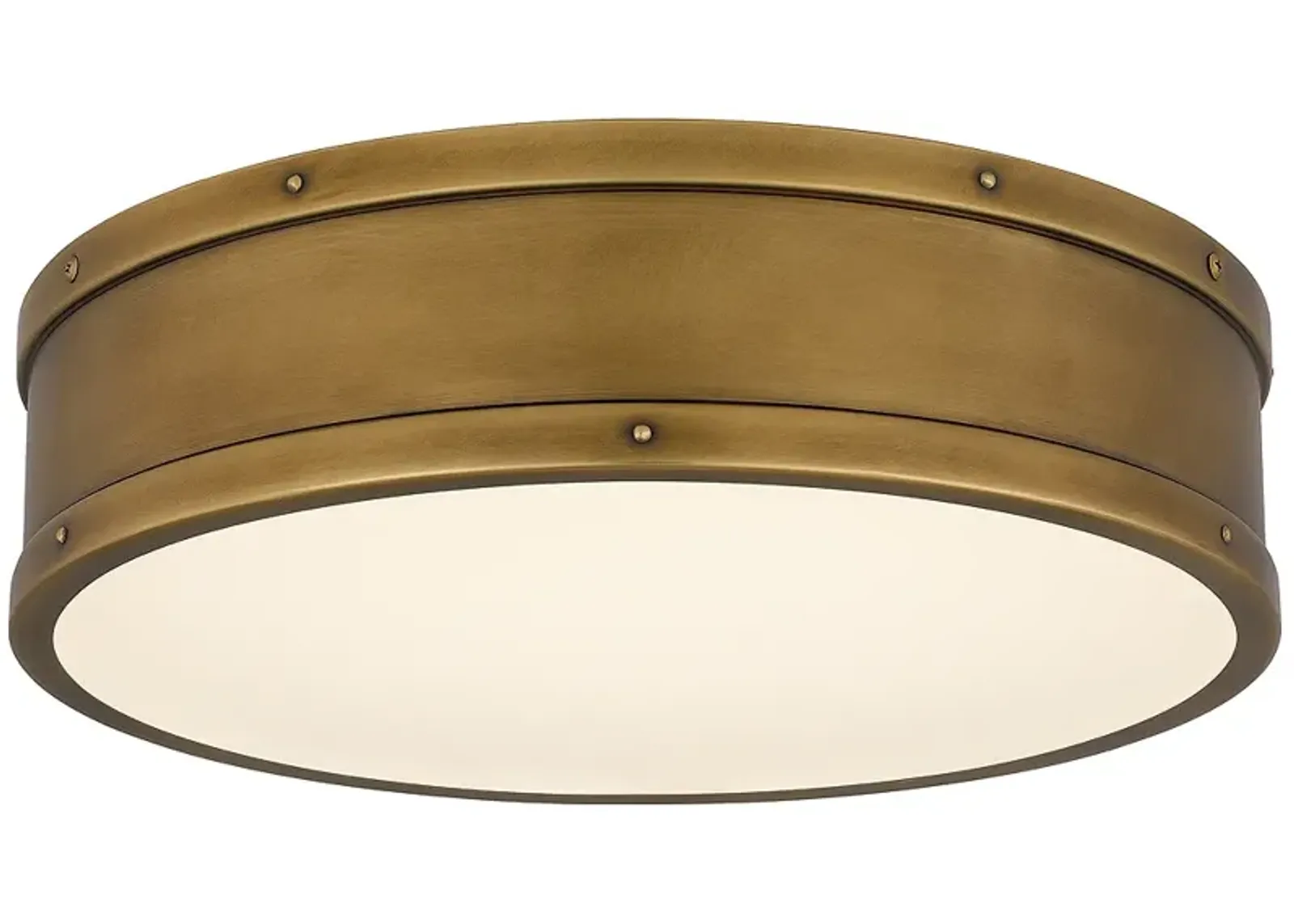 Ahoy Integrated LED Weathered Brass Flush Mount