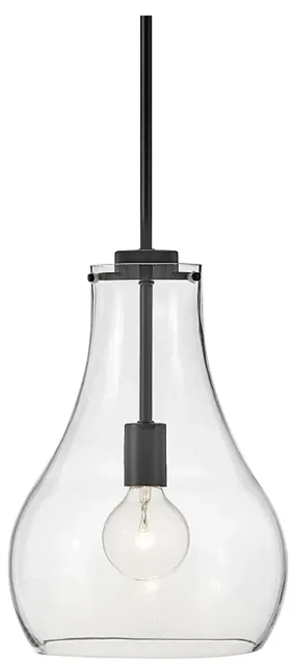 Hinkley Frankie 10" Wide Black Teardrop Mini Pendant