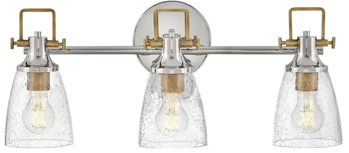 HINKLEY BATH EASTON Medium Three Light Vanity Polished Nickel