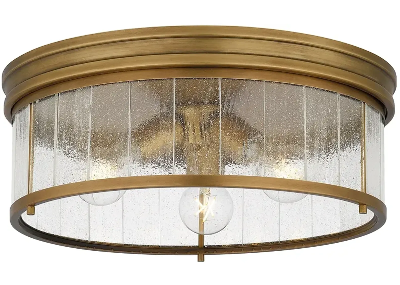 Theodora 3-Light Weathered Brass Flush Mount