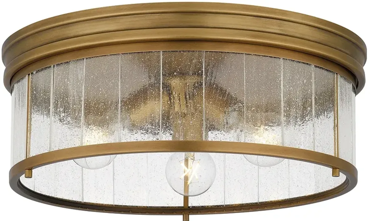 Theodora 3-Light Weathered Brass Flush Mount