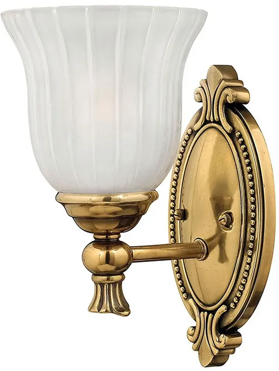 Hinkley Francoise 11" High Burnished Brass Bath Vanity Light