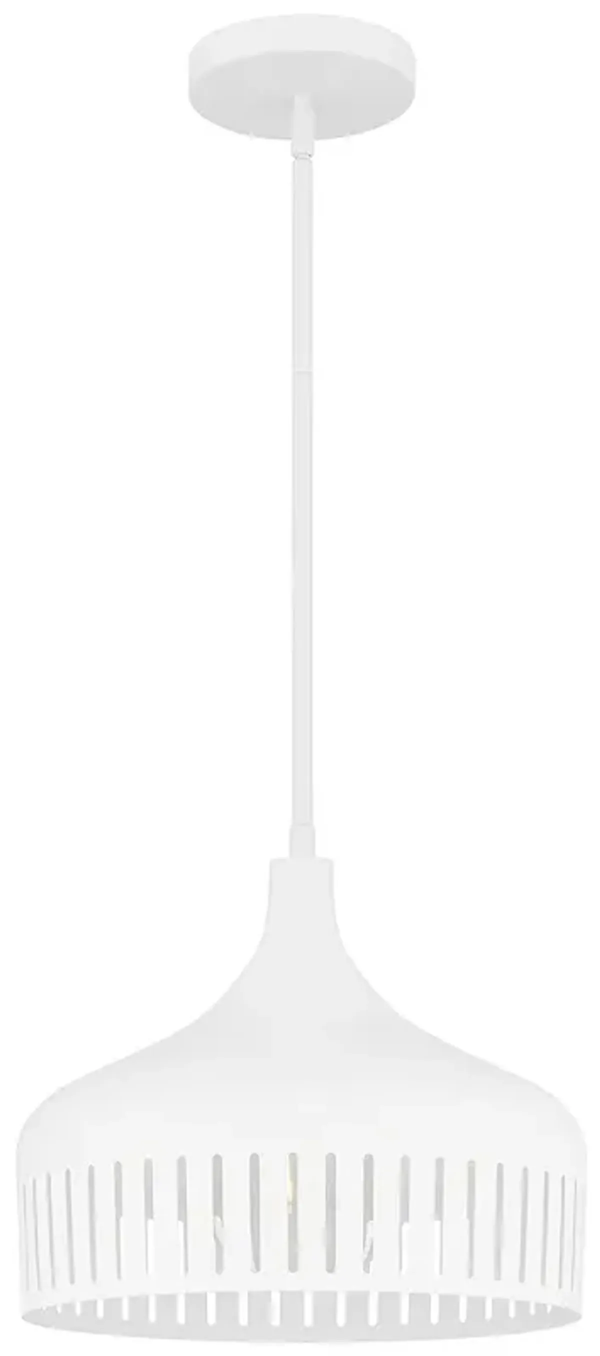 Keagan 1-Light Matte White Pendant Light