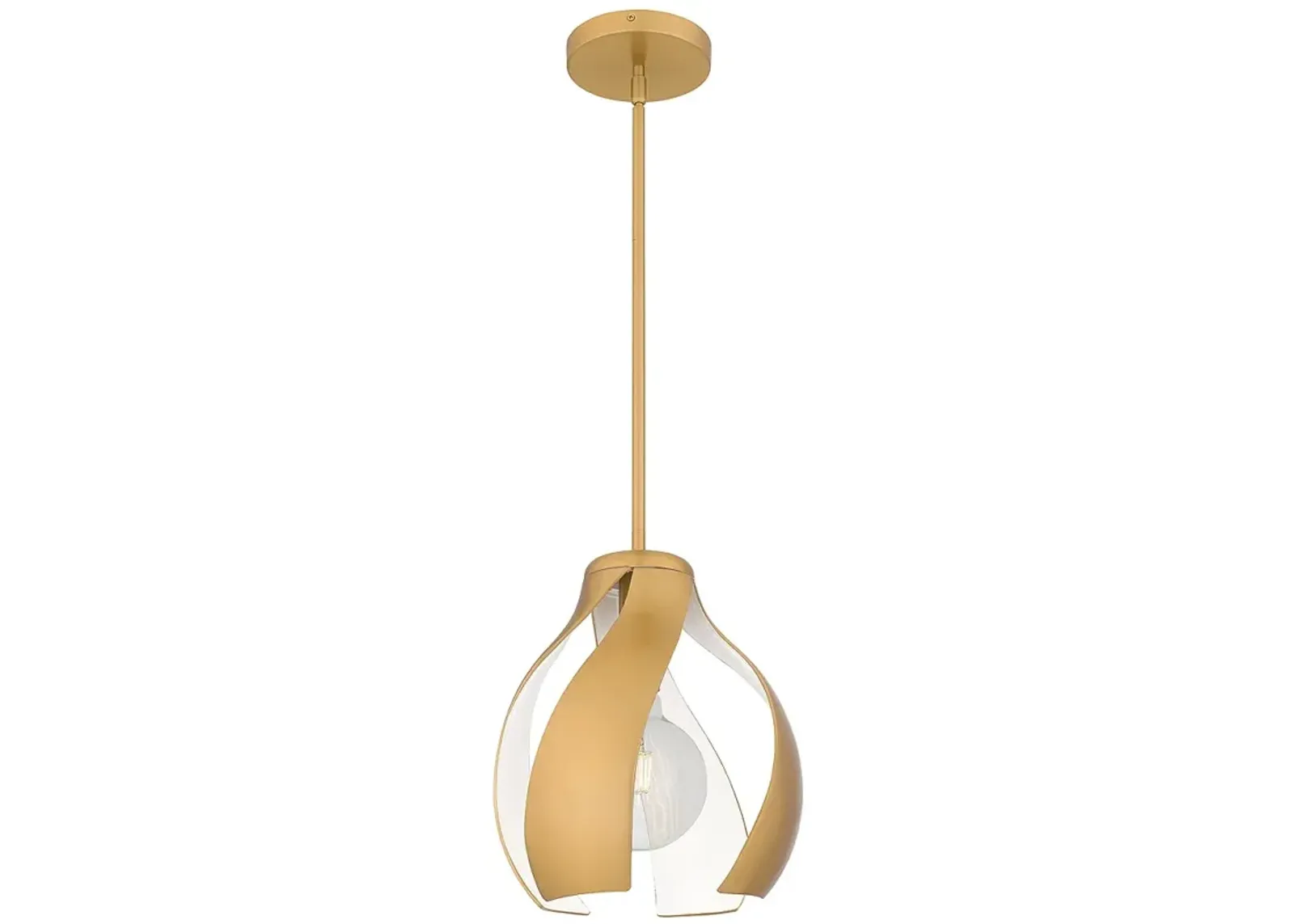 Kiko 1-Light Brushed Weathered Brass Pendant Light