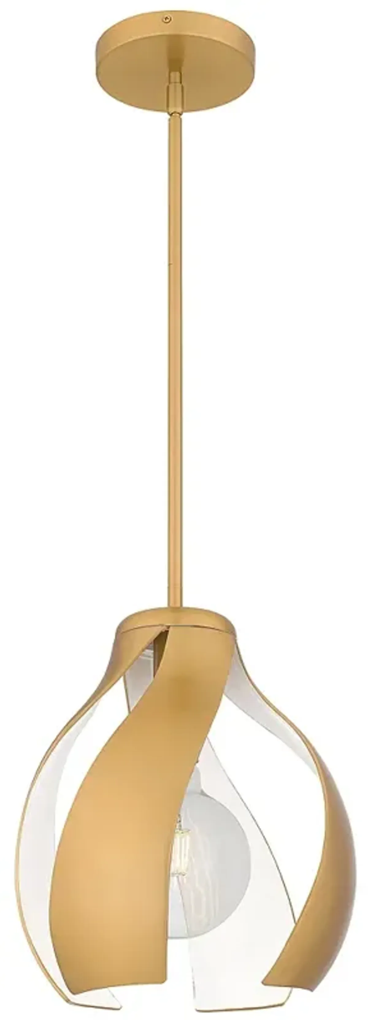 Kiko 1-Light Brushed Weathered Brass Pendant Light