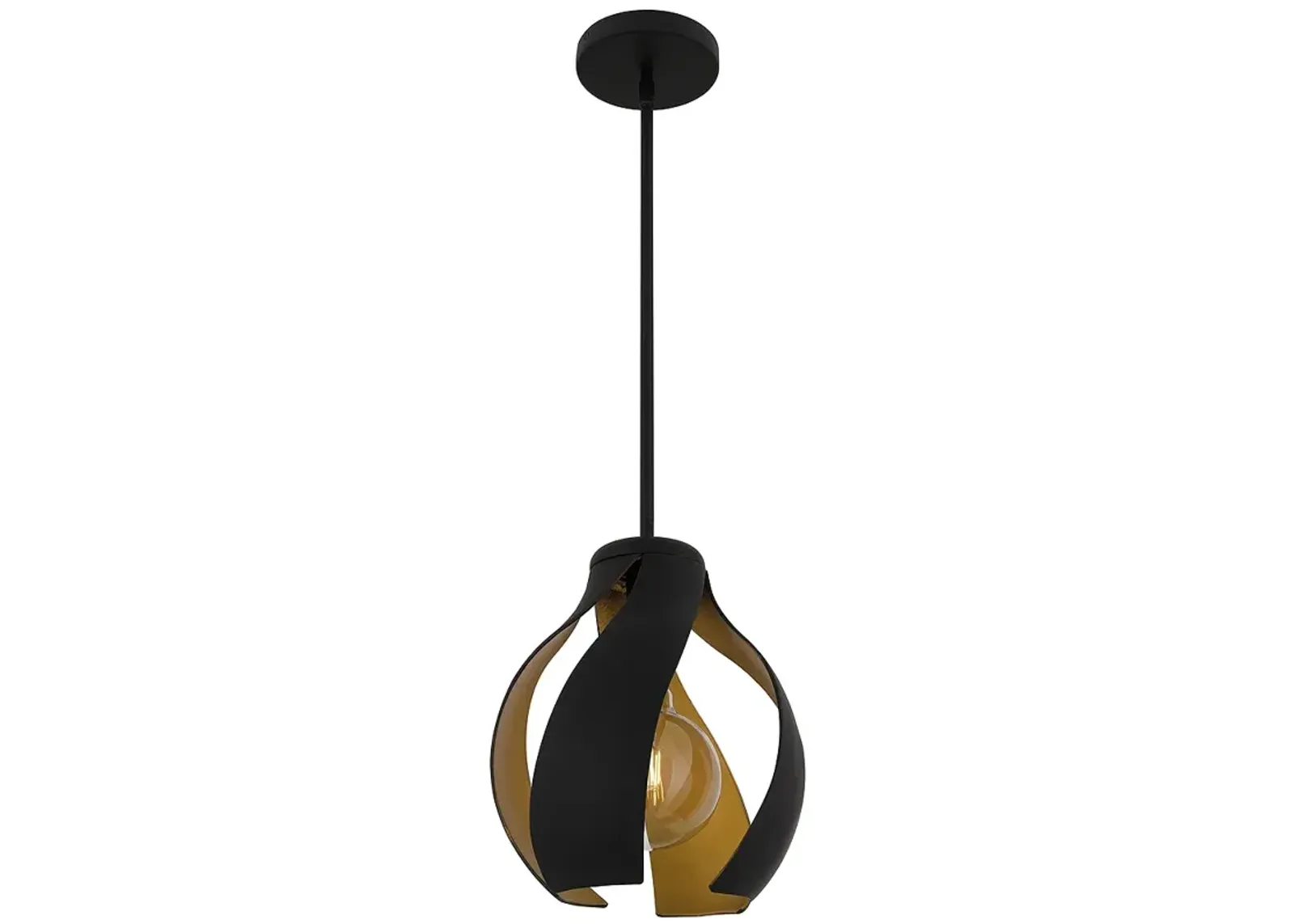 Kiko 1-Light Matte Black Pendant Light