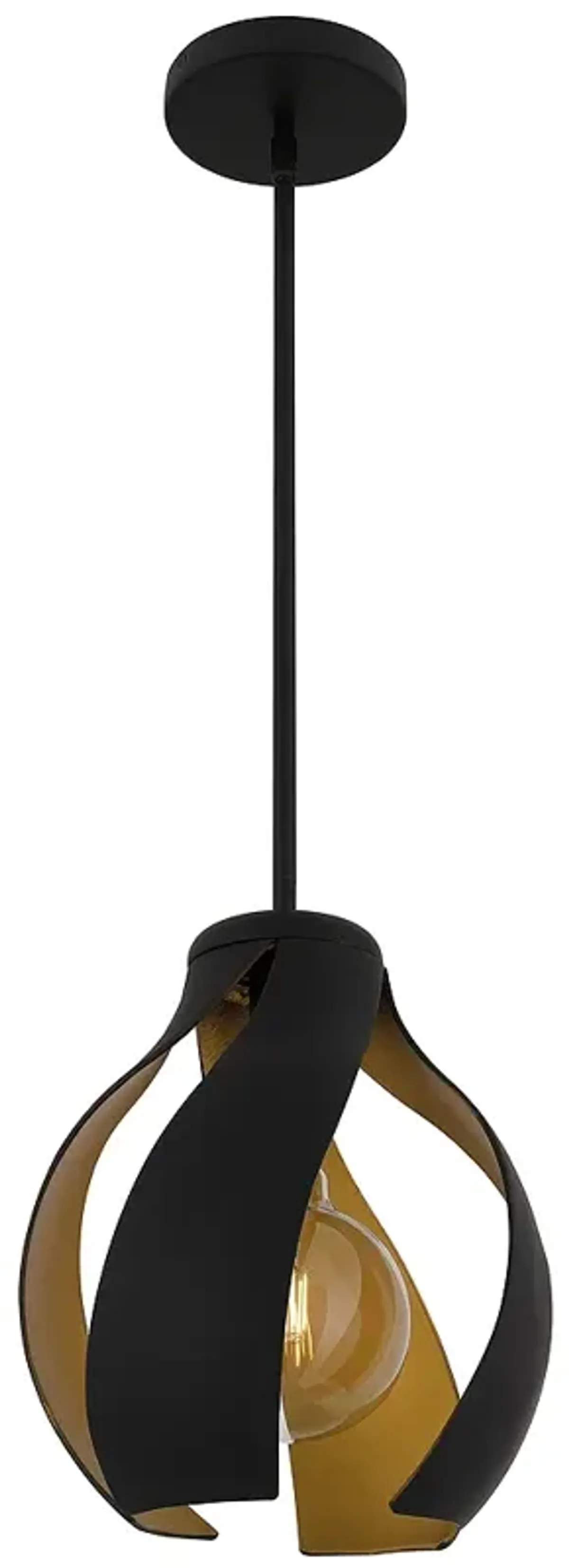 Kiko 1-Light Matte Black Pendant Light