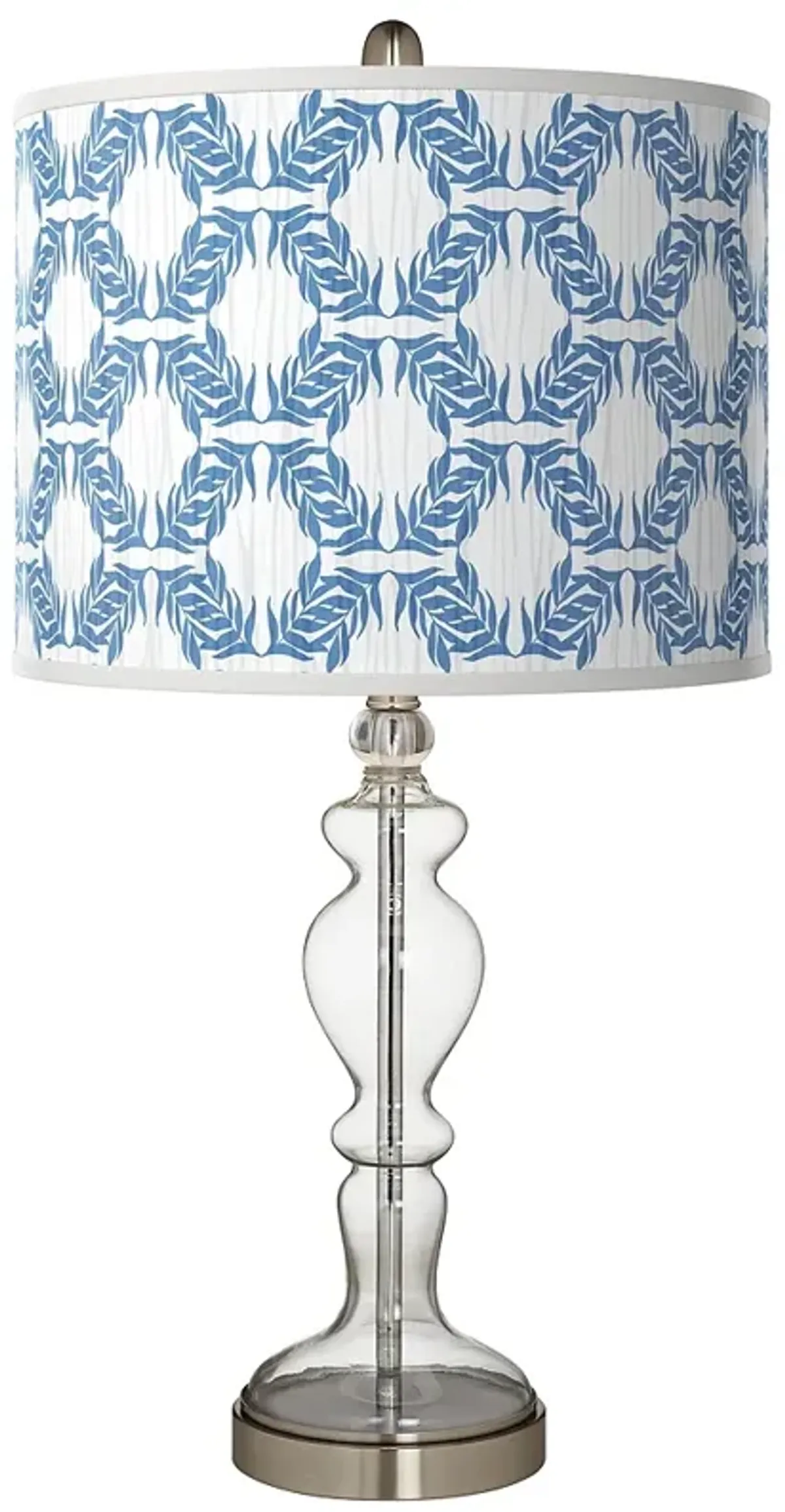 Leaf Symmetry Giclee Apothecary Clear Glass Table Lamp