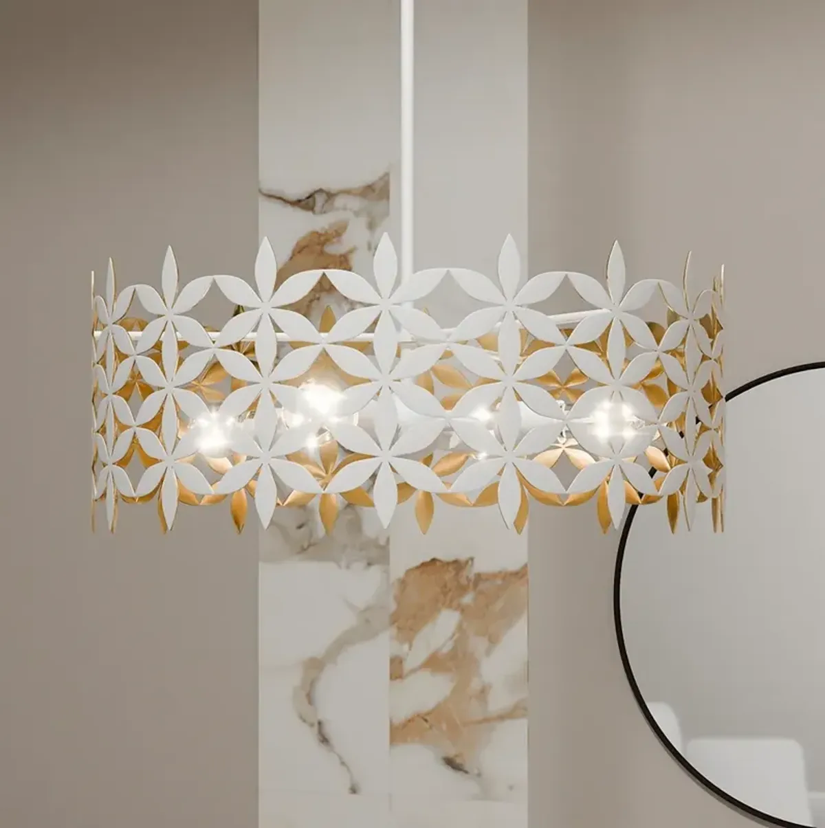 Piper 24 1/4"W Matte White Art Shade Pendant Light