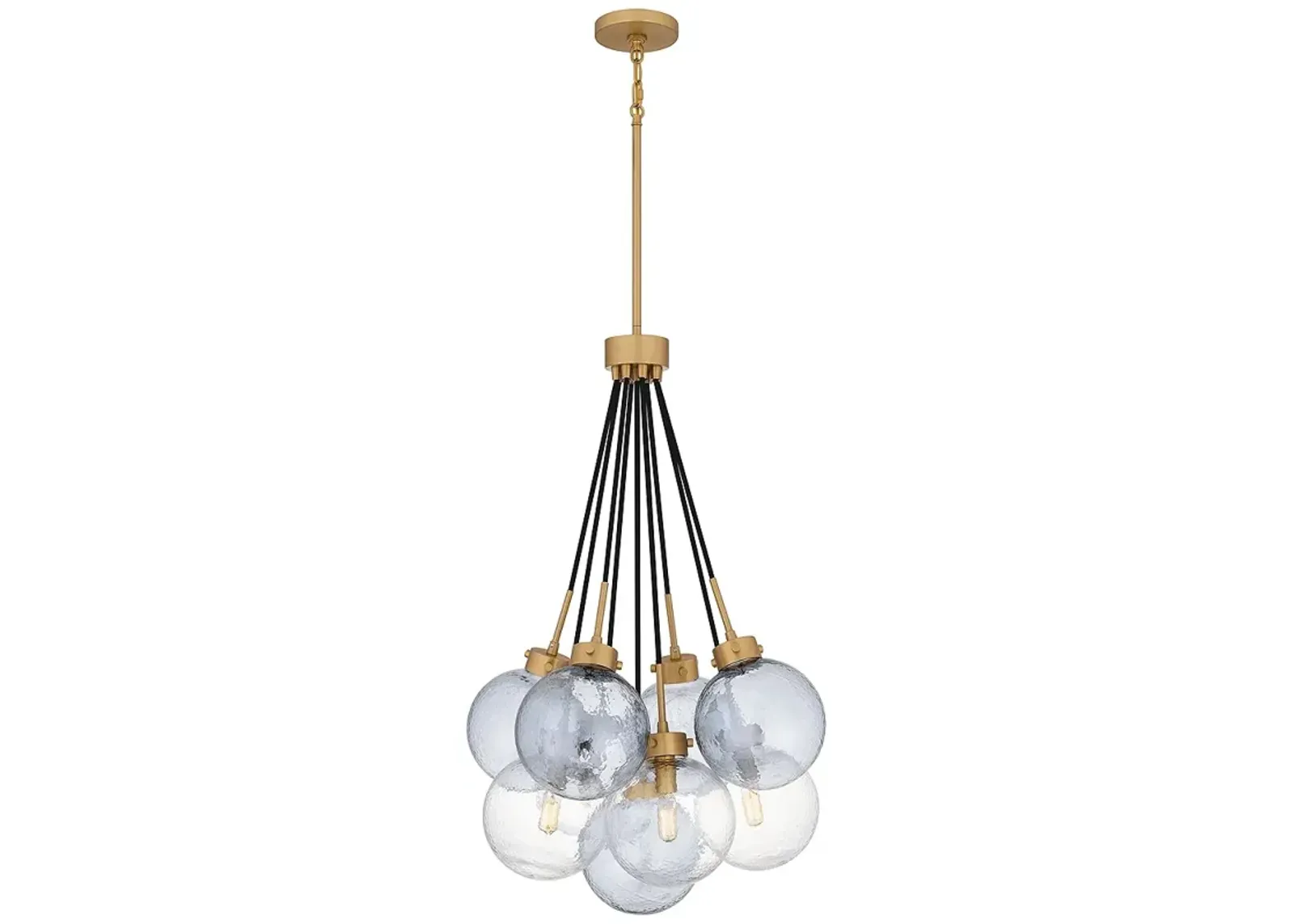 Soiree 4-Light Brushed Weathered Brass Pendant Light