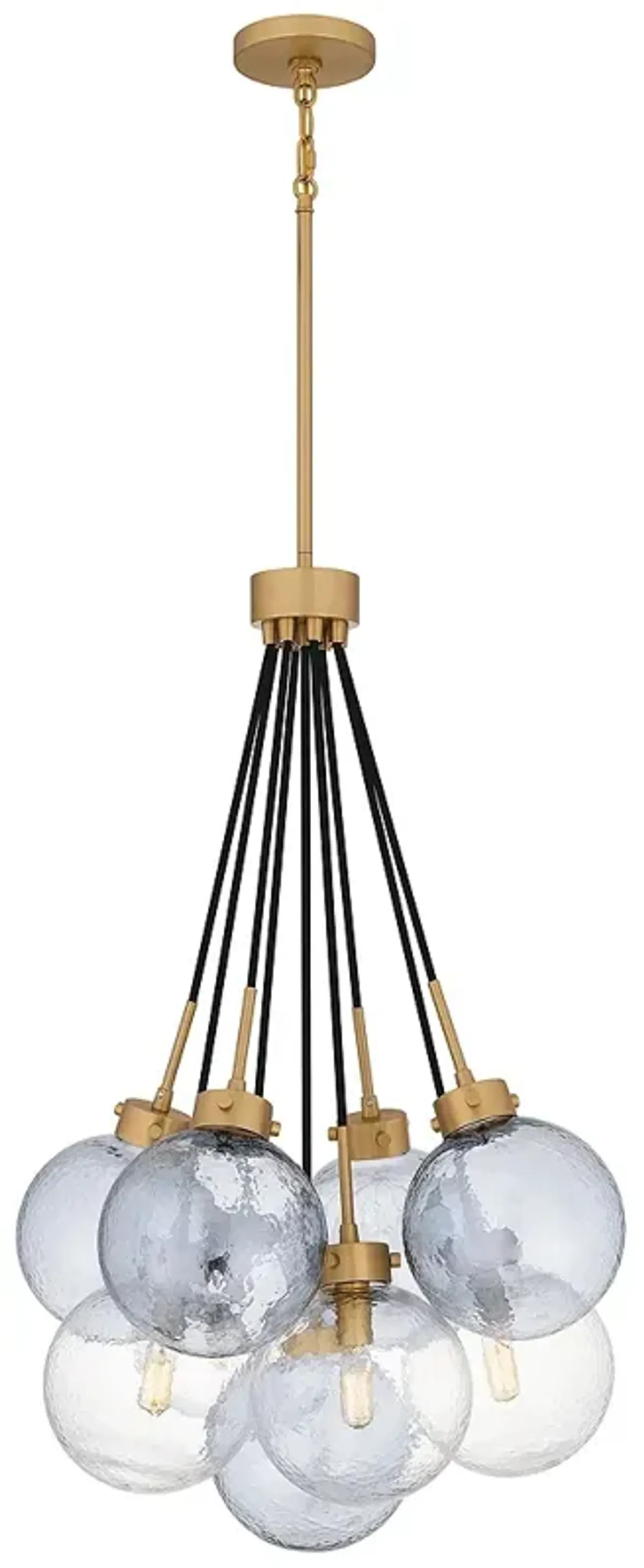 Soiree 4-Light Brushed Weathered Brass Pendant Light