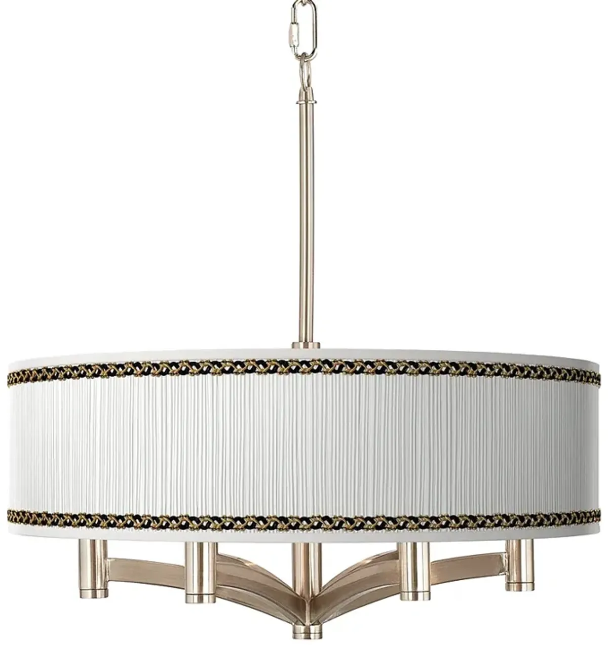 Grace Ava 6-Light Nickel Pendant Chandelier