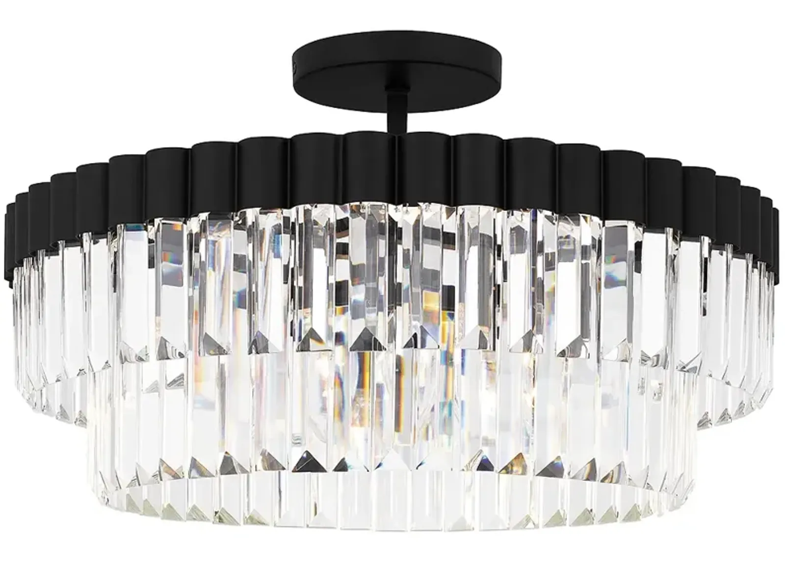 Starlight 4-Light Matte Black Semi-Flush Mount