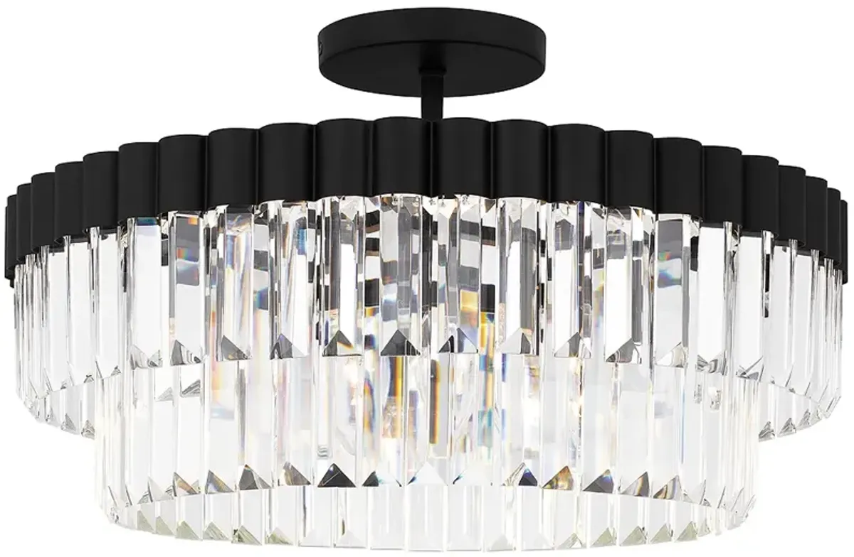 Starlight 4-Light Matte Black Semi-Flush Mount