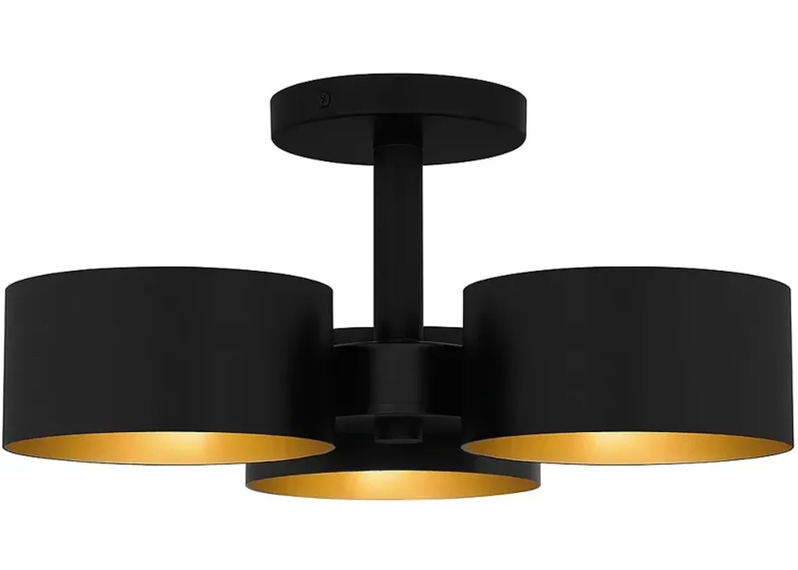 Nala 3-Light Matte Black Semi-Flush Mount