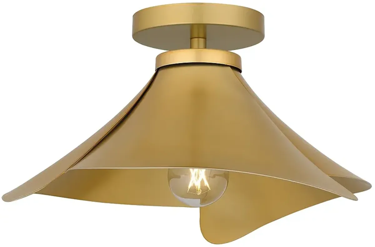 Wisp 1-Light Light Gold Semi-Flush Mount