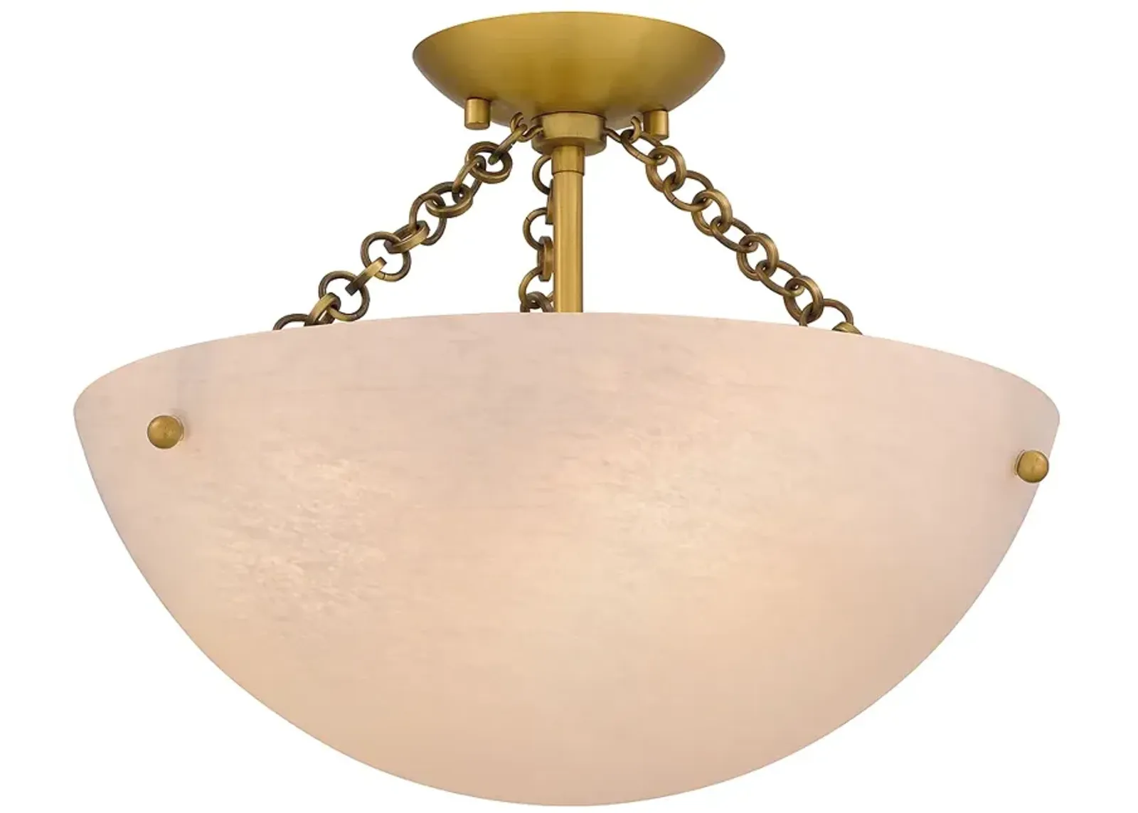 Baylor 3-Light Brushed Gold Semi-Flush Mount