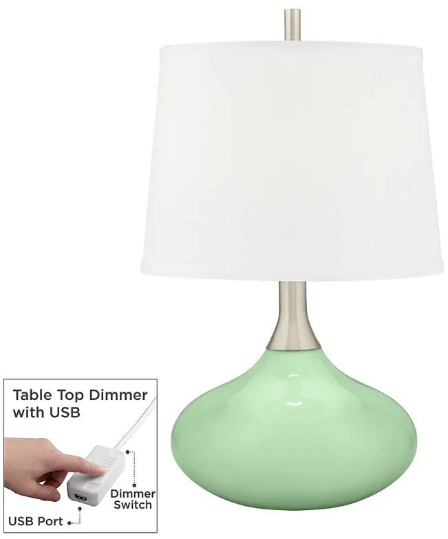 Flower Steam Felix Modern Table Lamp with Table Top Dimmer