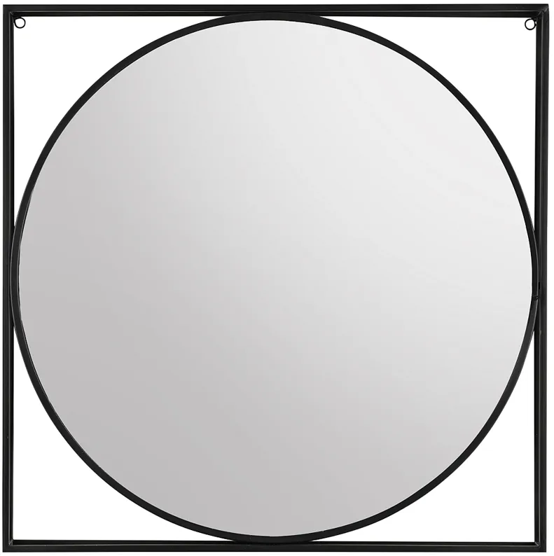 Crestview Collection Quincy Black 30" Square Wall Mirror