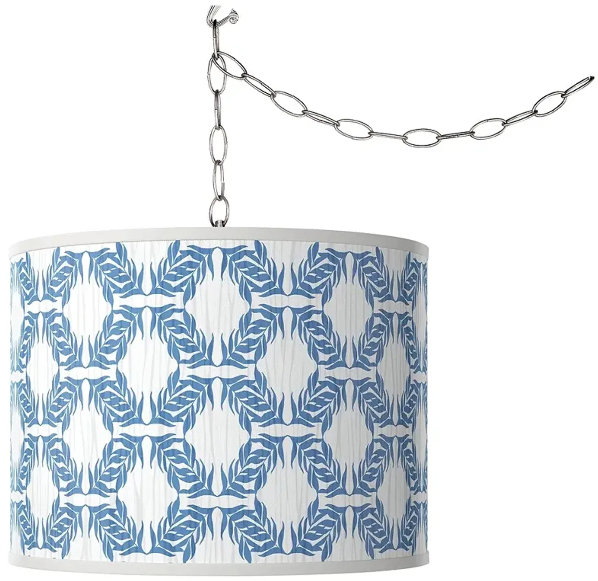 Leaf Symmetry Giclee Glow Plug-In Swag Pendant