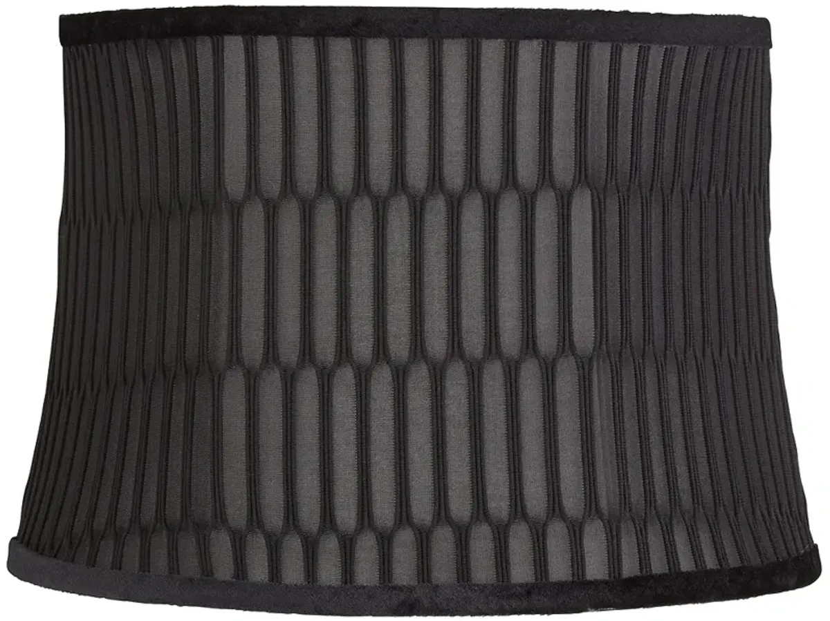 Treves Black Softback Drum Lamp Shade 14x16x11 (Spider)