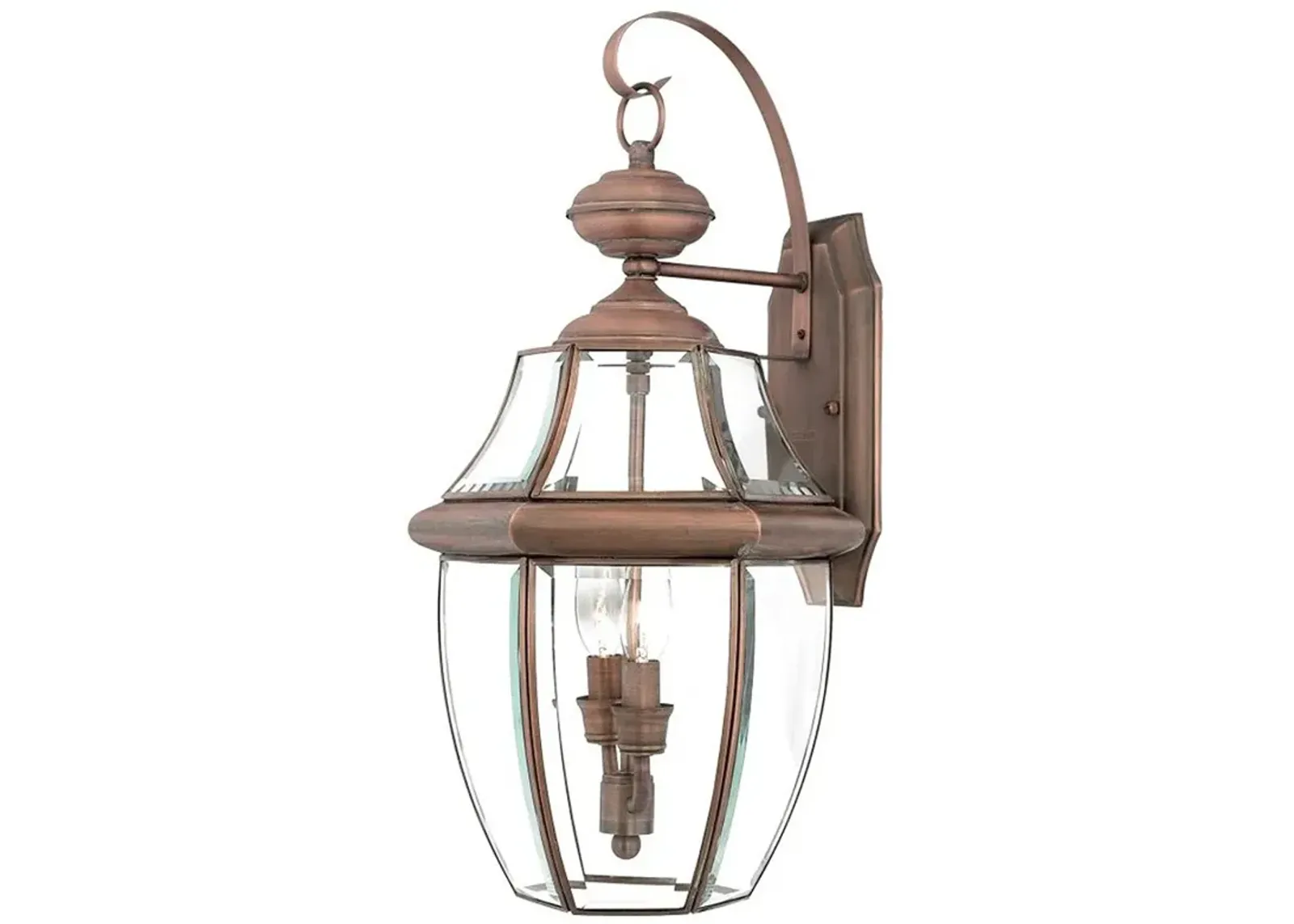 Quoizel Newbury 20"H Aged Copper Outdoor Lantern Wall Light