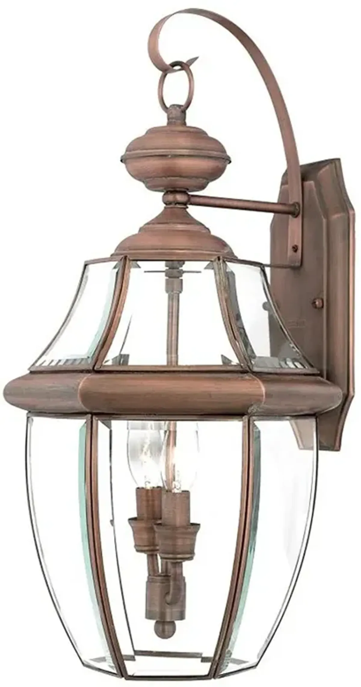 Quoizel Newbury 20"H Aged Copper Outdoor Lantern Wall Light