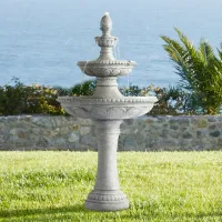 Pineapple Old Stone Finish 44" High 3-Tier Outdoor Garden Fountain