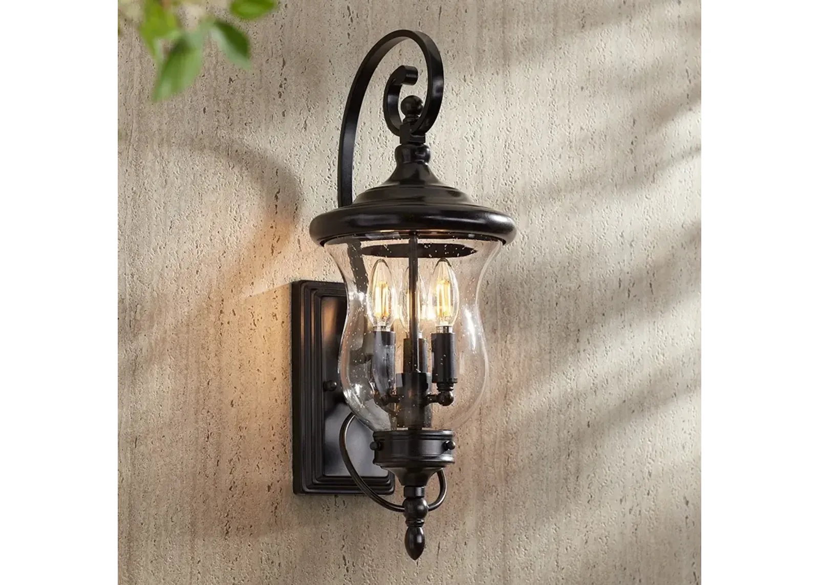 Franklin Iron Works Carriage 22" High Bronze LED Outdoor Wall Light