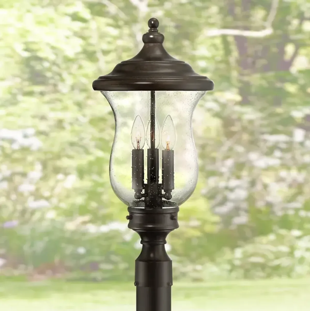 Carriage 23" High Bronze 3-Light LED Outdoor Post Light
