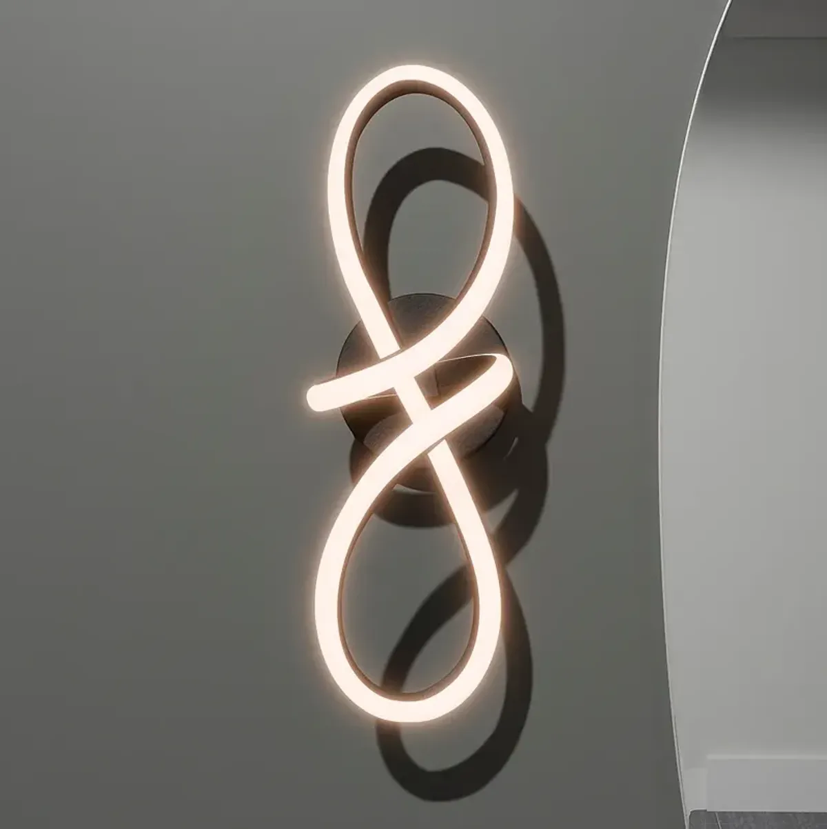 Xena Integrated LED Matte Black Wall Sconce