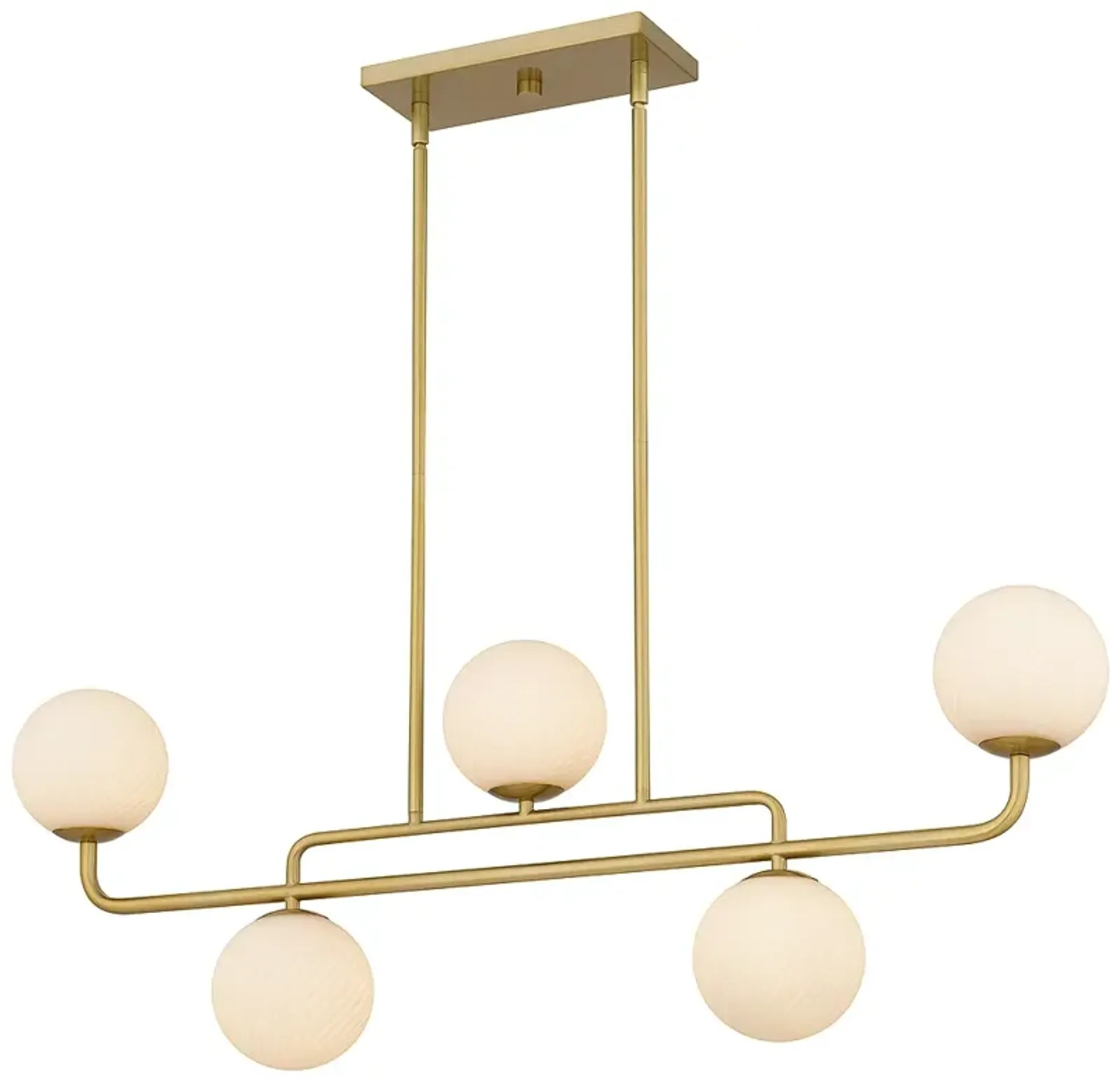 Regis 5-Light Brushed Gold Island Light