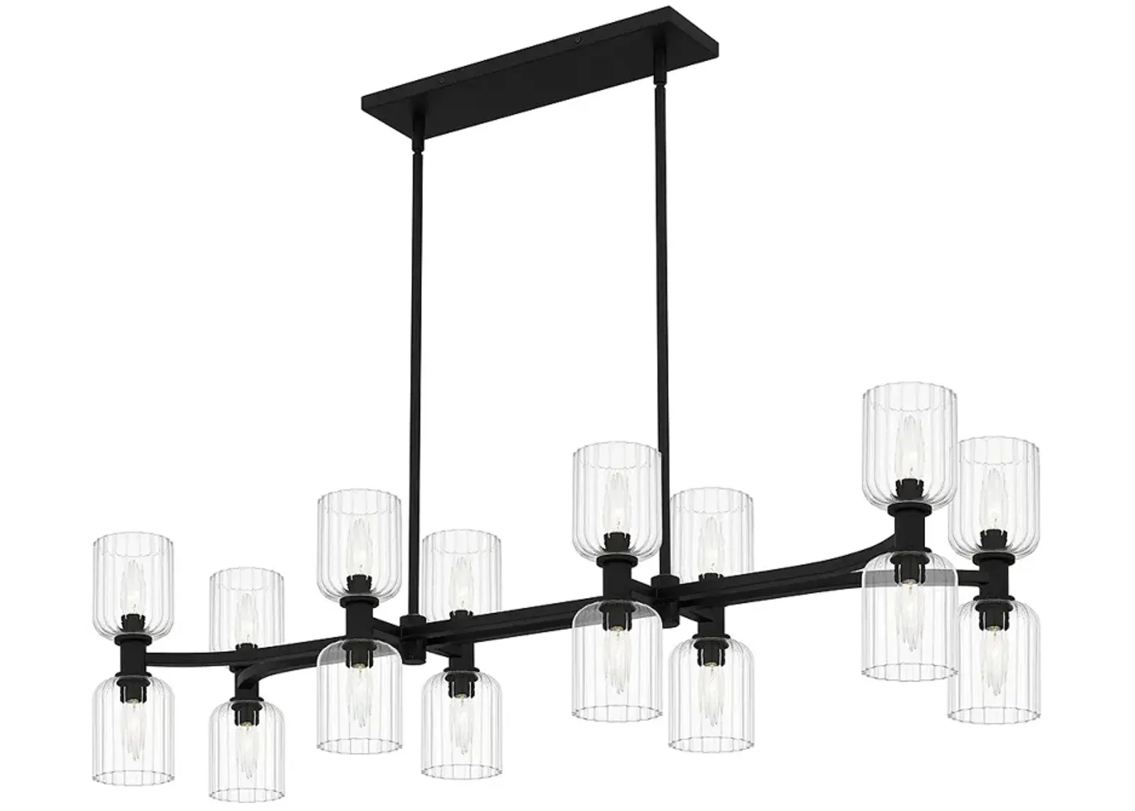 Ramada 16-Light Matte Black Island Light