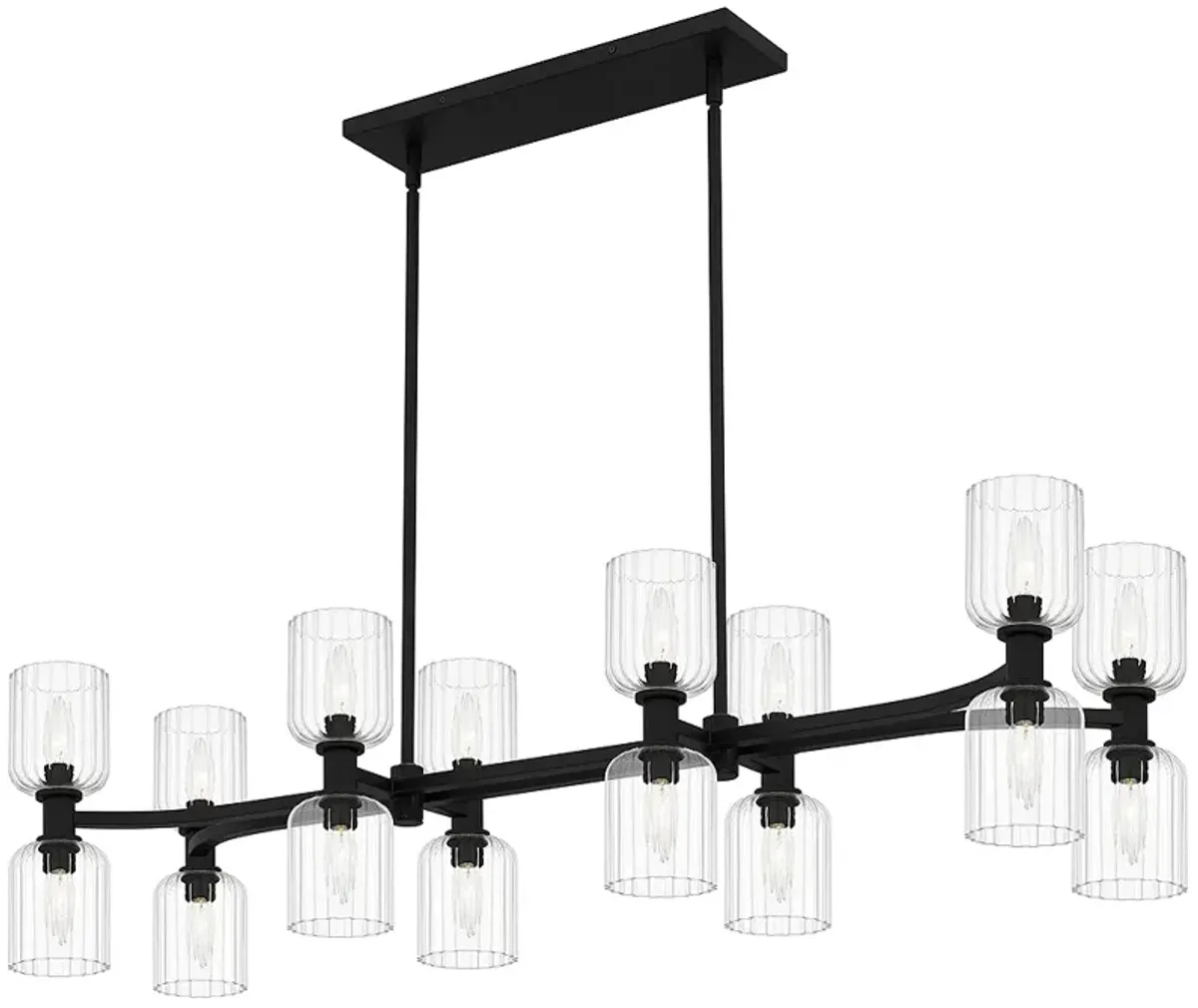 Ramada 16-Light Matte Black Island Light