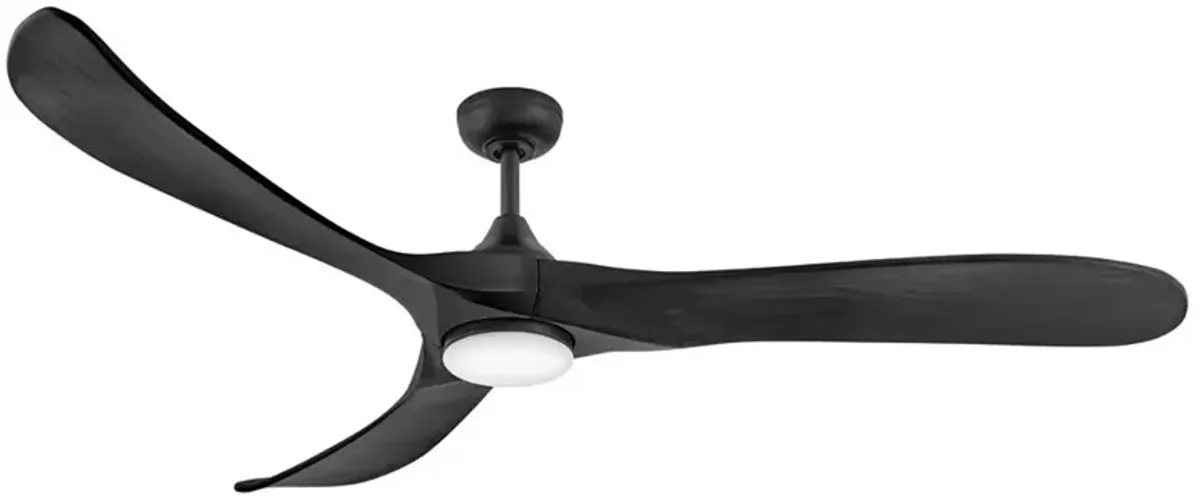 72" Hinkley Swell Illuminated Black LED Smart Ceiling Fan