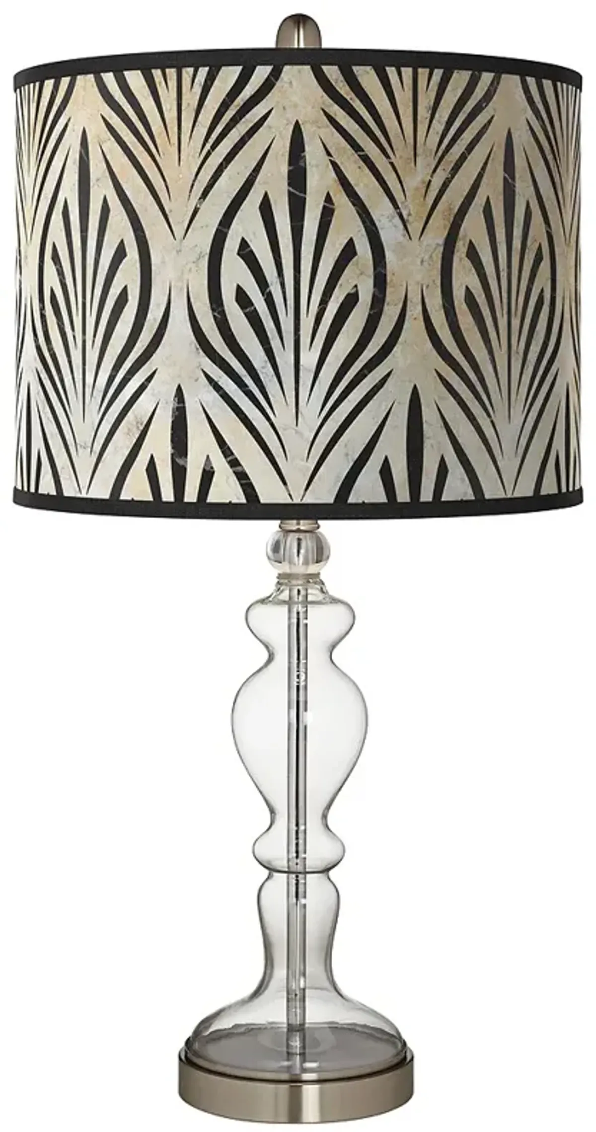 Calathea Gem Giclee Apothecary Clear Glass Table Lamp