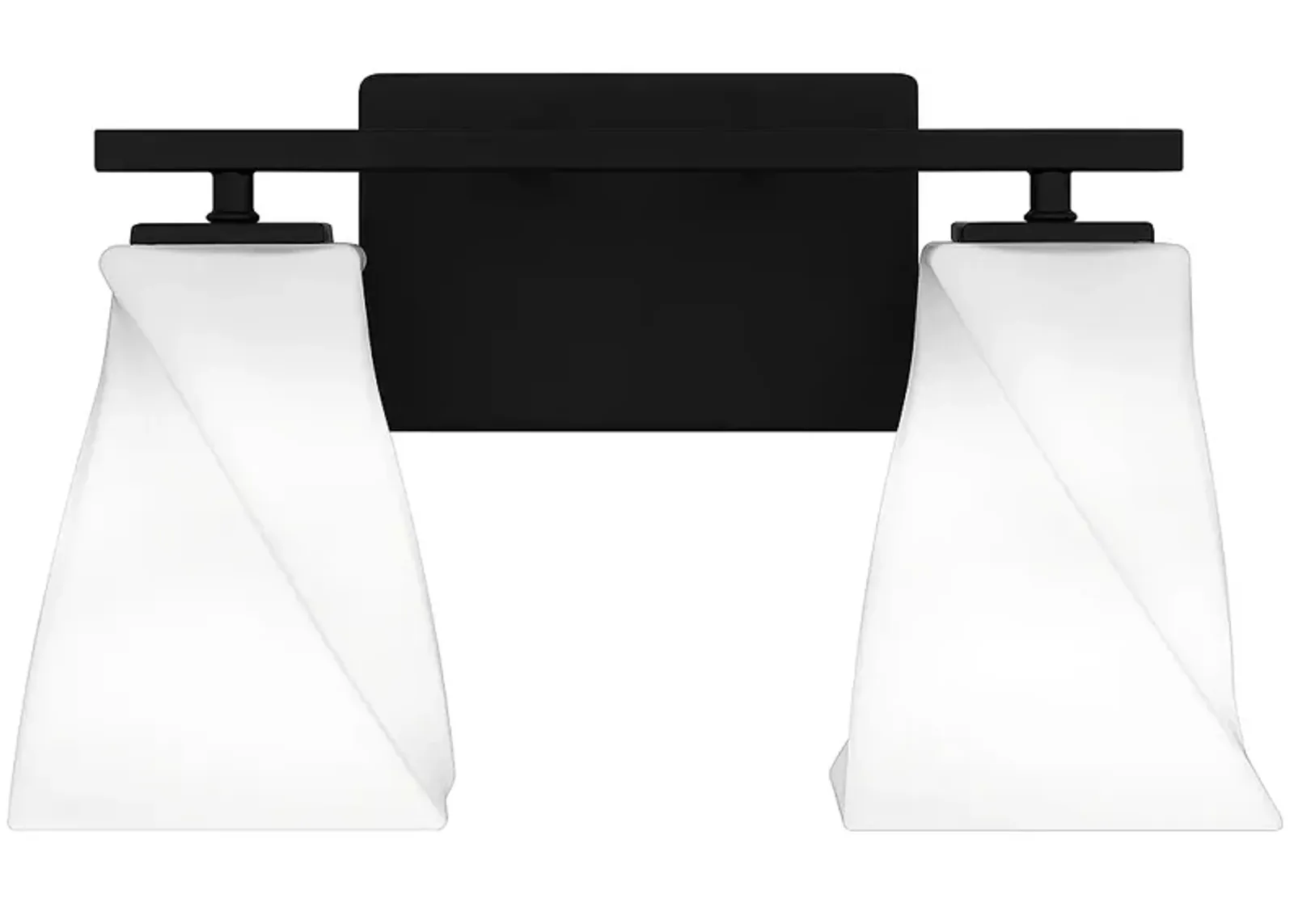 Stetson 2-Light Matte Black Bath Light