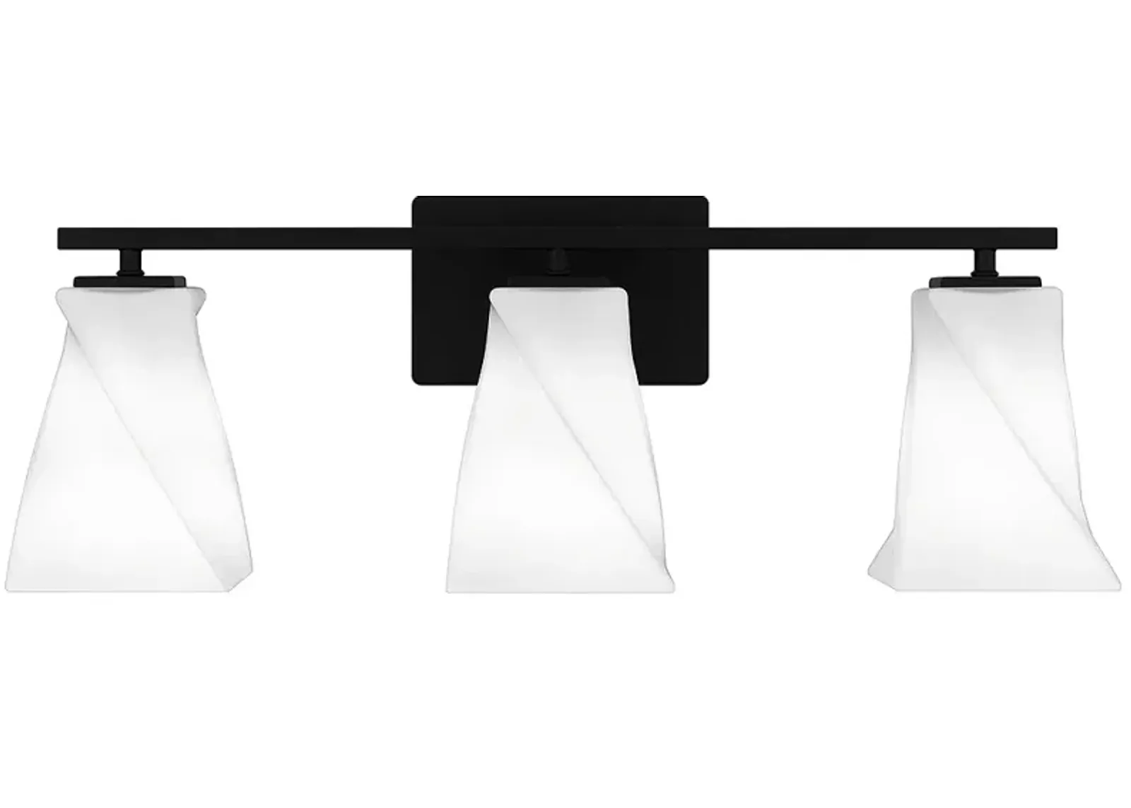 Stetson 3-Light Matte Black Bath Light