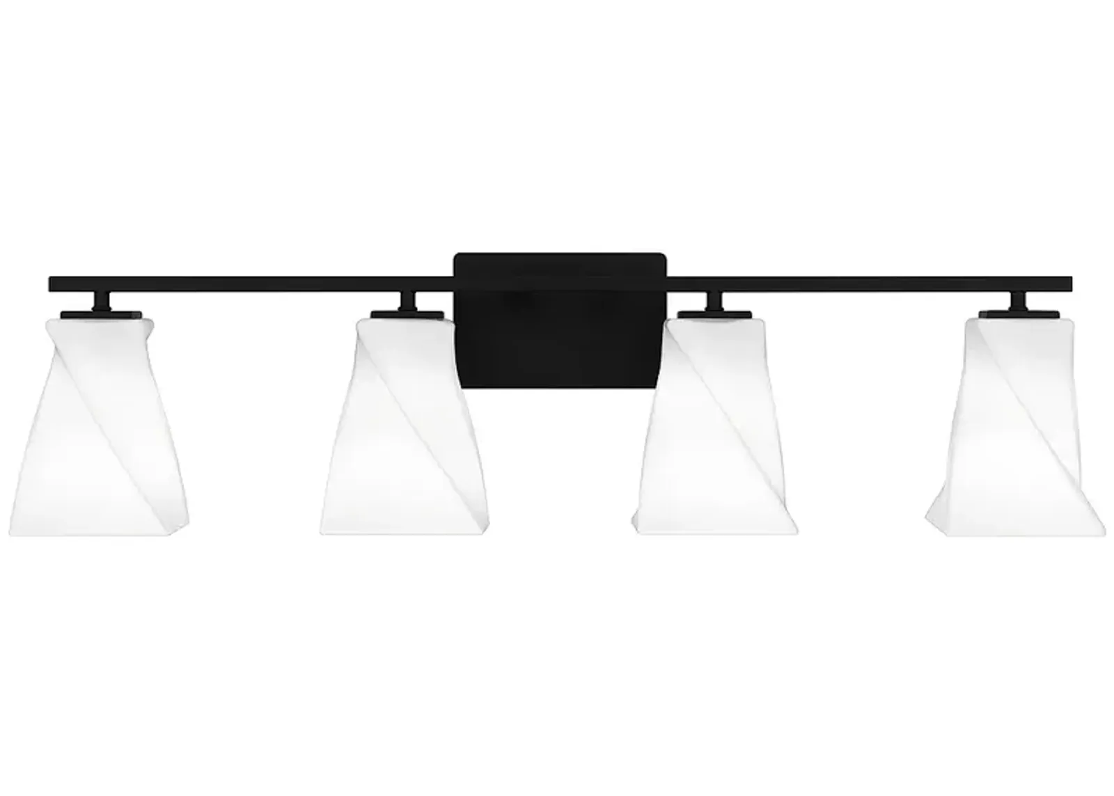 Stetson 4-Light Matte Black Bath Light