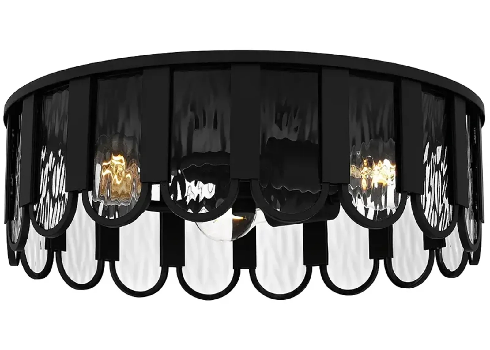 Vera 3-Light Matte Black Flush Mount