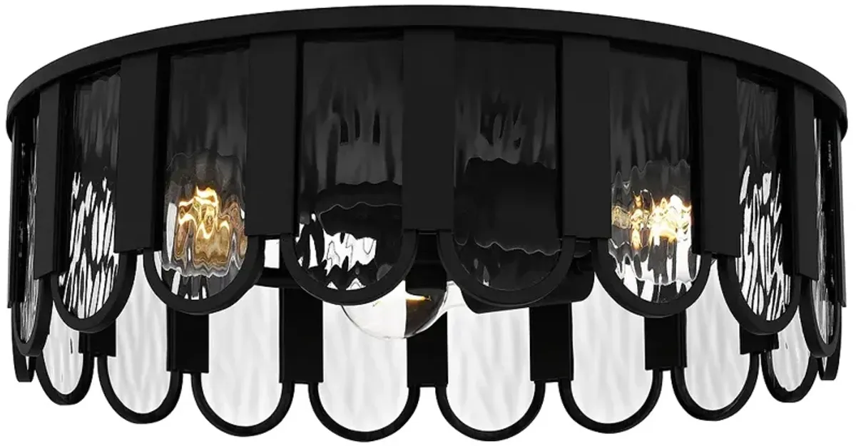 Vera 3-Light Matte Black Flush Mount