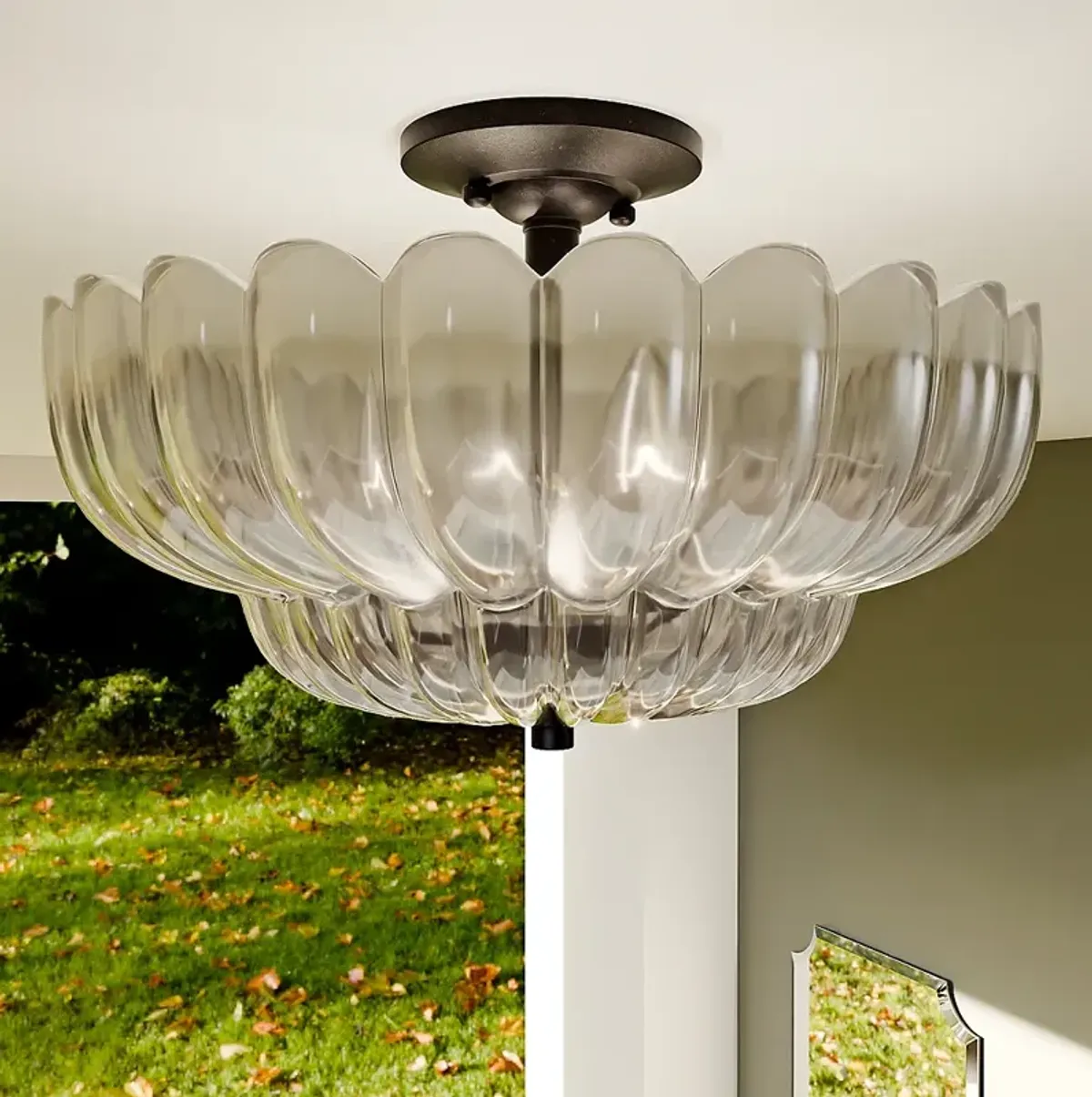 Quoizel Whitecap 16" Wide Mottled Cocoa Ceiling Light