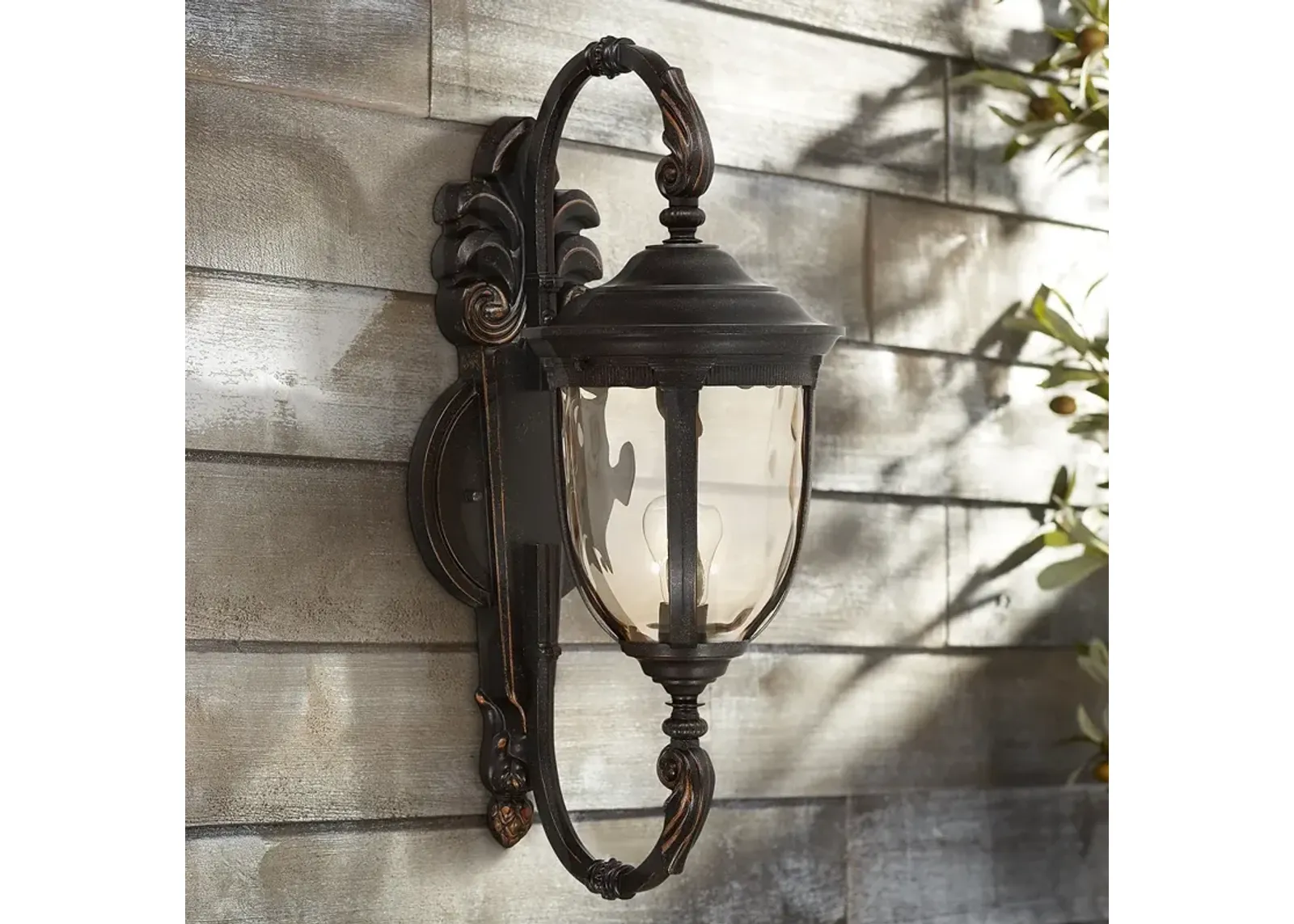 Bellagio 26" High Bronze Upbridge Outdoor Wall Light