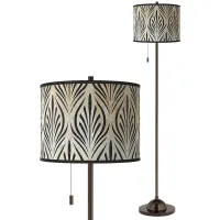 Marlowe Bronze Woven Metal Floor Lamp by Franklin Iron Works