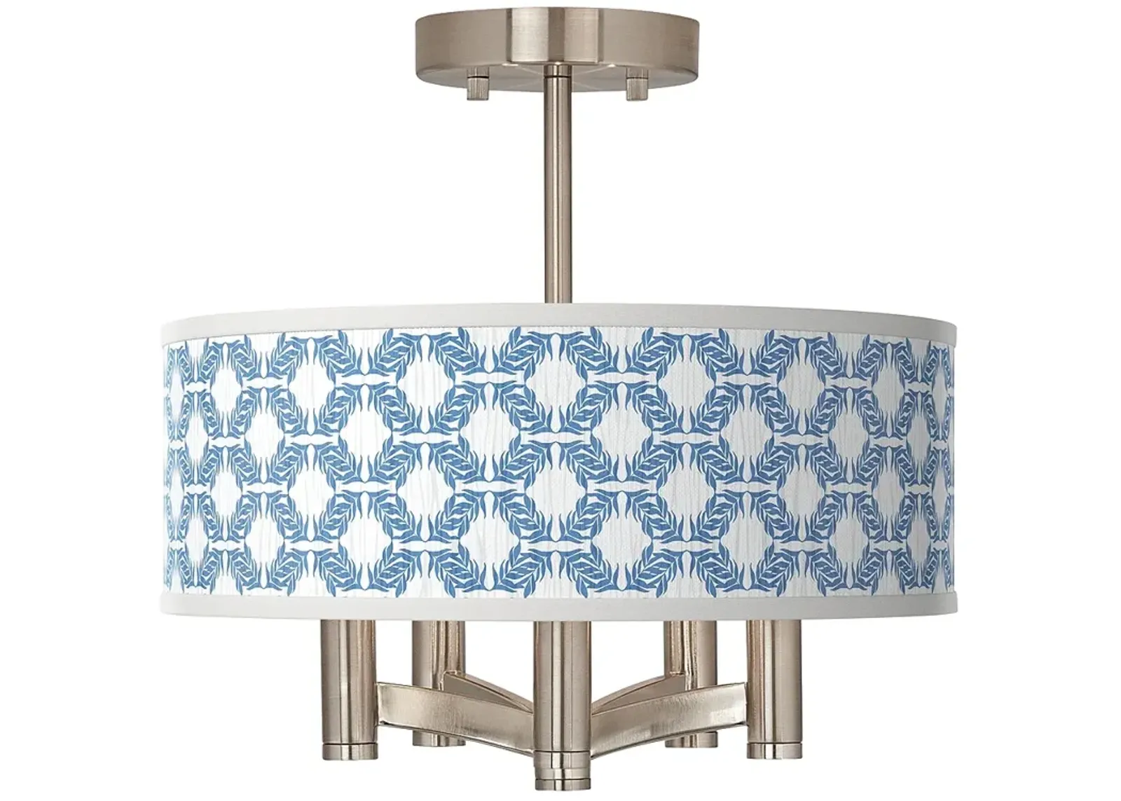 Leaf Symmetry Ava 5-Light Nickel Ceiling Light