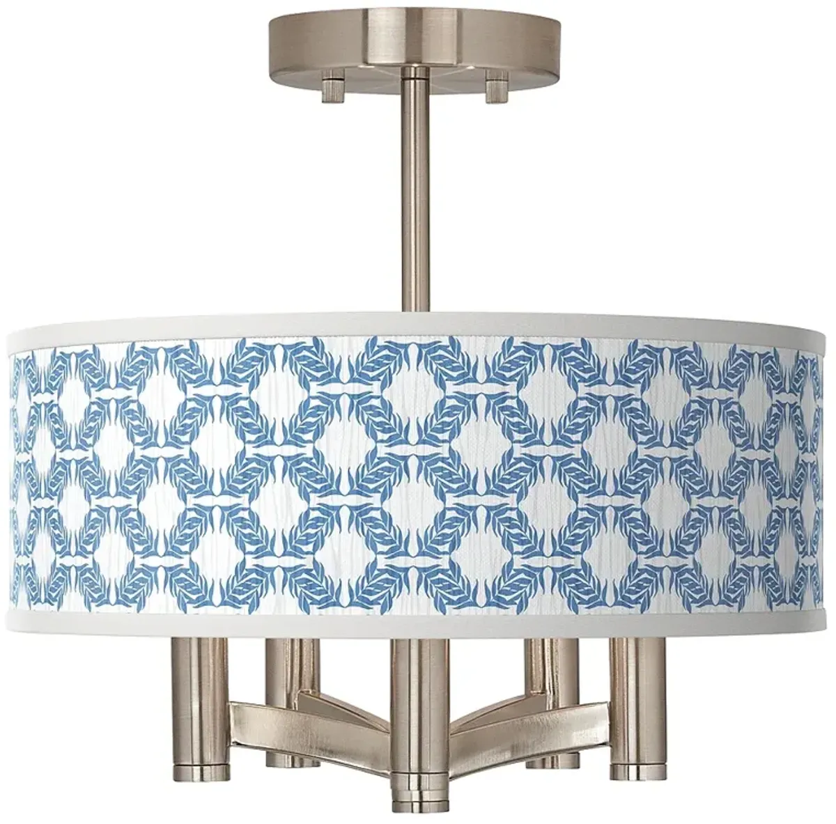 Leaf Symmetry Ava 5-Light Nickel Ceiling Light